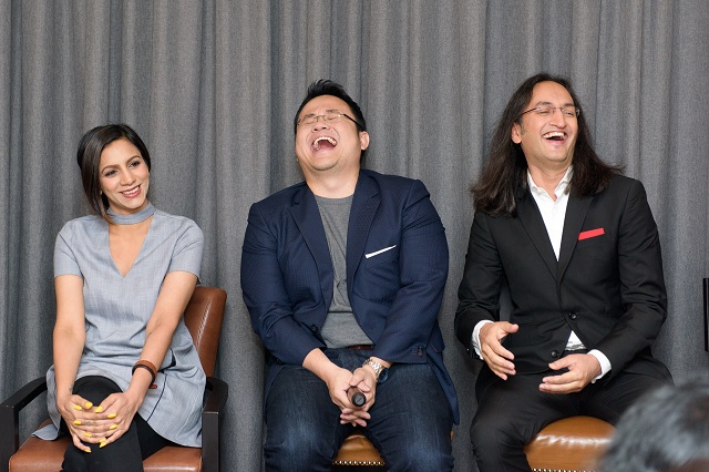 Comedy Central Asia Sharul Channa from Singapore, Dr Jason Leong from Malaysia and Papa CJ from India look like they're having a blast.